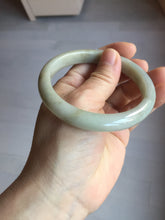 Load image into Gallery viewer, 57.5mm Certified Type A 100% Natural light green gray brown jadeite Jade bangle PD169-6318
