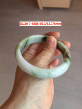 Load image into Gallery viewer, Sale! Type A 100% Natural dark green/white/black Jadeite Jade bangle with defects group 3
