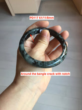 Load image into Gallery viewer, Sale! 56-62mm 100% Natural dark green light green purple white jadeite jade bangle group A61(add on item))
