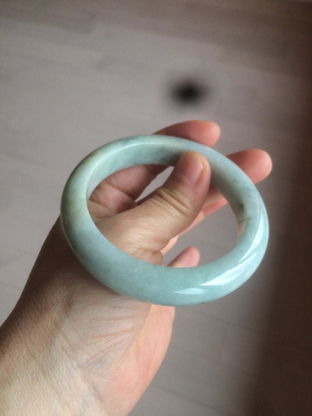 57.4mm  certified type A 100% Natural green/blue/purple jadeite jade bangle M81-2106