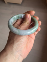 Load image into Gallery viewer, 53.5mm 100% natural certified green/white/light purple jadeite jade bangle AU44-0248
