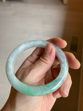 Load image into Gallery viewer, 57mm certified Type A 100% Natural sunny green/white/purple Jadeite Jade bangle L146-5350
