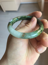 Load image into Gallery viewer, 51.8mm certified 100% natural Type A deep forest green/mountain yellow brown jadeite jade bangle PA77-6300
