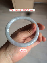 Load image into Gallery viewer, Type A 100% Natural dark green/white/black Jadeite Jade bangle (with defects) group 1
