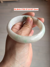 Load image into Gallery viewer, 53-59mm Type A 100% Natural light green/yellow/white  Jadeite Jade bangle group GL30 Add-on items, not for sale alone.
