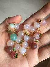 Load image into Gallery viewer, 100% natural icy peach/apple Yanyuan (盐源玛瑙) agate pendant group XY99  (Add on item, not for sale individually)
