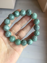 Load image into Gallery viewer, 13mm 100% natural type A dark green gray jadeite jade beads bracelet group BP146
