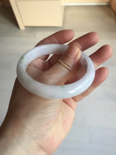 Load image into Gallery viewer, 56mm certified 100% natural type A icy watery green/purple jadeite jade bangle BN90-3561
