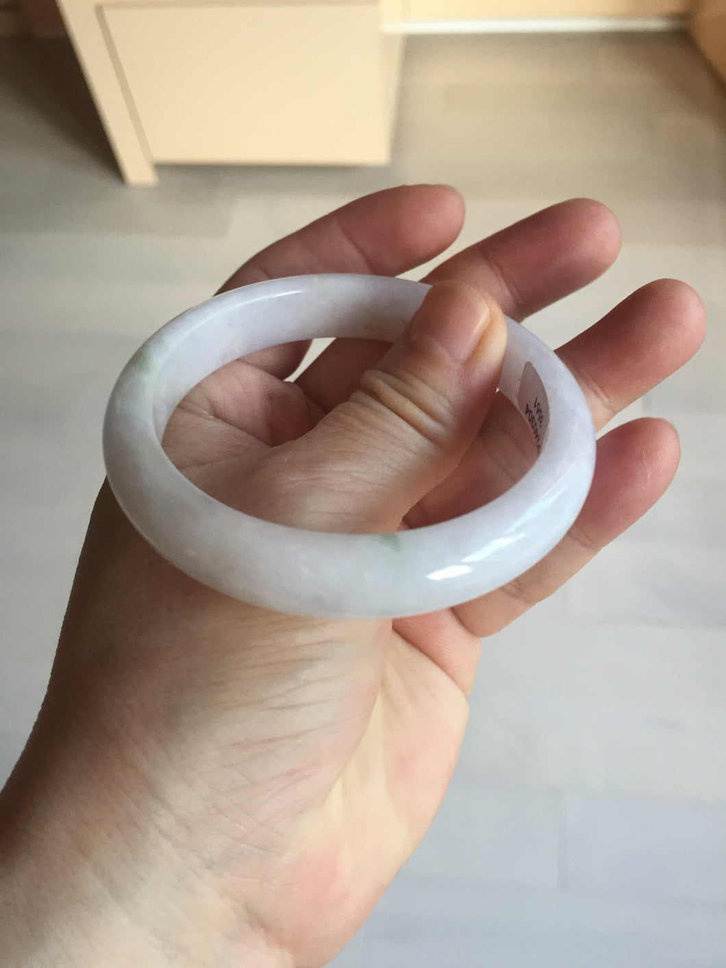 56mm certified 100% natural type A icy watery green/purple jadeite jade bangle BN90-3561