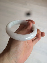 Load image into Gallery viewer, 57.9mm certified type A 100% Natural light green/white jadeite jade bangle AY53-1460
