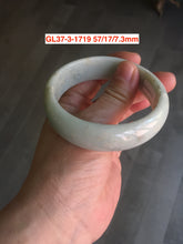 Load image into Gallery viewer, Sale! Type A 100% Natural light green/white chubby Jadeite Jade bangle with defects group GL37
