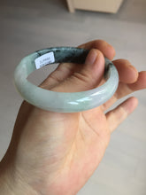 Load image into Gallery viewer, 51.5mm certified Type A 100% Natural icy watery light green sunny green purple oval Jadeite Jade bangle BQ63-5672
