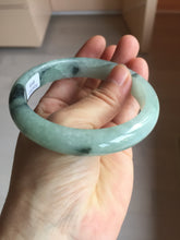 Load image into Gallery viewer, 59mm Certified Type A 100% Natural icy watery light green dark green Jadeite Jade bangle BP37-8908
