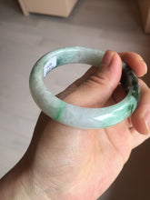 Load image into Gallery viewer, 53.9mm 100% natural Type A sunny green white purple jadeite jade bangle BN4-8233
