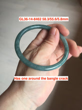 Load image into Gallery viewer, Type A 100% Natural dark green/white/black Jadeite Jade bangle (with defects) group 1
