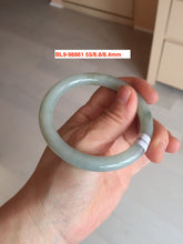 Load image into Gallery viewer, 卖了 55mm certified Type A 100% Natural icy watery light green/white round cut Jadeite Jade bangle BL9-9861
