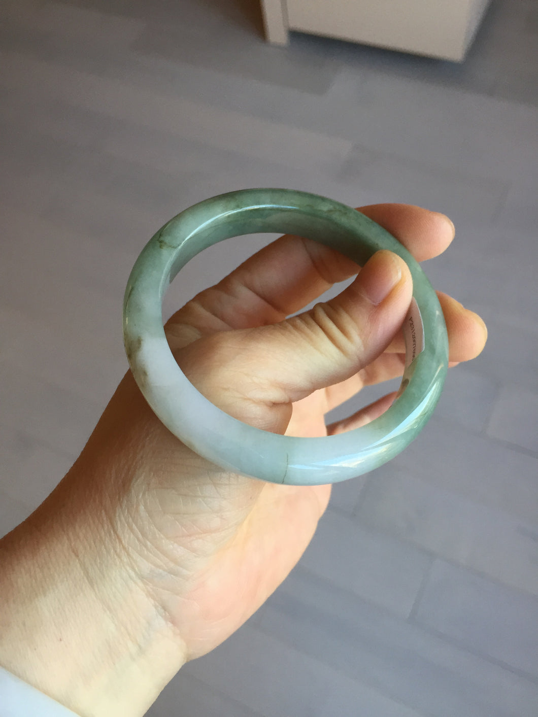 57.5mm Certified 100% natural Type A dark green jadeite jade bangle AX131-7690