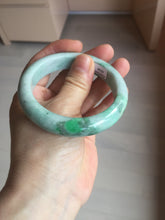 Load image into Gallery viewer, 55.7mm certified type A 100% Natural sunny green Jadeite Jade bangle B114-8228
