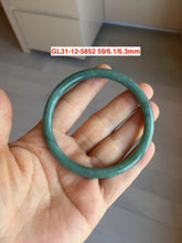 Load image into Gallery viewer, Sale! 56-62mm Certified type A 100% Natural dark green/blue/black/gray slim round cut Guatemala  Jadeite bangle(different size with defects) group GL31
