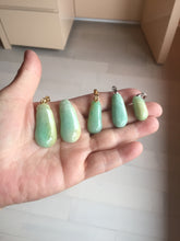 Load image into Gallery viewer, 100% natural type A sunny  green yellow blessed melon 福瓜) Jadeite Jade pendant group PB52
