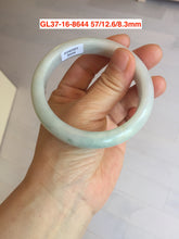 Load image into Gallery viewer, Sale! Type A 100% Natural light green/white chubby Jadeite Jade bangle with defects group GL37
