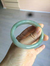 Load image into Gallery viewer, 50.5mm Certified Type A 100% Natural dark green/gray oval Jadeite Jade bangle AT93-2862
