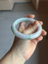 Load image into Gallery viewer, 60.5mm Certified Type A 100% Natural icy watery green/purple chubby Jadeite Jade bangle PB244-9527
