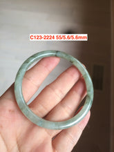 Load image into Gallery viewer, Type A 100% Natural dark green/white/black Jadeite Jade bangle (with defects) group 1
