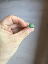 Load image into Gallery viewer, 100% natural type A sunny green four-prong jadeite jade ring PA81
