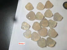 Load image into Gallery viewer, 100% natural icy clear warm light yellow/white agate happy Buddha pendant XY76 (add on item)
