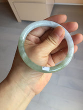 Load image into Gallery viewer, 55mm Certified Type A 100% Natural green white slim round cut Jadeite Jade bangle Y169-3693
