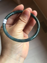 Load image into Gallery viewer, 60mm Certified Type A 100% Natural dark green/purple/blue/gray Guatemala slim round cut Jadeite bangle PA154-8845
