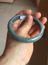 Load image into Gallery viewer, 61mm Certified Type A 100% Natural deep sea dark green/blue/gray/black Guatemala Jadeite bangle PB113-6424
