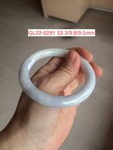 Load image into Gallery viewer, 52-54mm certified 100% natural Type A light green/white/purple round cut jadeite jade bangle group GL22
