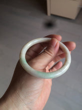 Load image into Gallery viewer, 53mm 100% natural certified sunny green/beige slim jadeite jade bangle AZ139-5329
