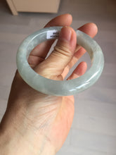 Load image into Gallery viewer, 54.5mm 100% natural type A icy watery light green/brown/black seaweed jadeite jade bangle Y154-5248
