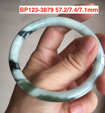 Load image into Gallery viewer, Type A 100% Natural dark green/white/black Jadeite Jade bangle (with defects) group 1
