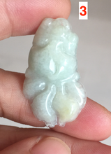 Load image into Gallery viewer, 100% Natural clear sunny green gray  jadeite jade golden fish Pendant group BP109
