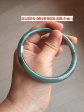 Load image into Gallery viewer, Sale! Certified type A 100% Natural dark green/blue/black/gray slim round cut guatemala  Jadeite bangle(different size with defects) group GL30
