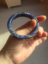 Load image into Gallery viewer, 52.9mm 100% natural blue/white/brown Starry Night Over the Rhône Lapis Lazuli (青金石) square bangle SY112
