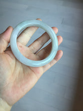 Load image into Gallery viewer, 60.5mm certified Type A 100% Natural light green purple chubby Jadeite Jade bangle PA116-9531
