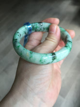 Load image into Gallery viewer, 57mm certified 100% natural sunny green/dark green/white jadeite jade bangle AD117-6634
