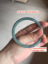 Load image into Gallery viewer, Type A 100% Natural dark green/white/black Jadeite Jade bangle (with defects) group 1
