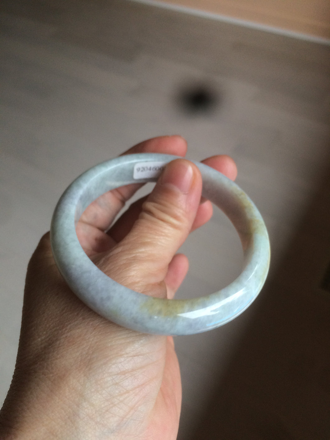 58mm certified 100% natural light white/green/purple/yellow (Fu Lu Shou) jadeite jade bangle A102-1371