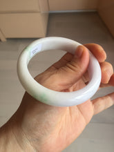 Load image into Gallery viewer, 56.9mm certified Type A 100% Natural sunny green/purple/white(白底青) Jadeite Jade bangle BF140-4079
