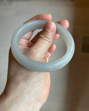 Load image into Gallery viewer, 56.6mm 100% natural smoky purple/icy ash gray Quartzite (Shetaicui jade) bangle SY58
