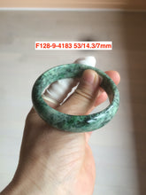 Load image into Gallery viewer, 51-58mm Certified Type A 100% Natural spinach green/dark green Jadeite Jade bangle group F128
