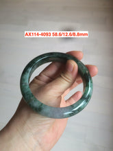 Load image into Gallery viewer, Sale! Type A 100% Natural dark green/white/black Jadeite Jade bangle with defects group 3
