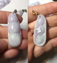 Load image into Gallery viewer, Type A 100% Natural white/green/purple Four Seasons Fortune Beans jadeite jade pendant group BK101
