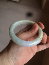 Load image into Gallery viewer, 55.7mm Certified 100% natural Type A light green/purple/yellow (FU LU SHOU) jadeite jade bangle AM80-5347
